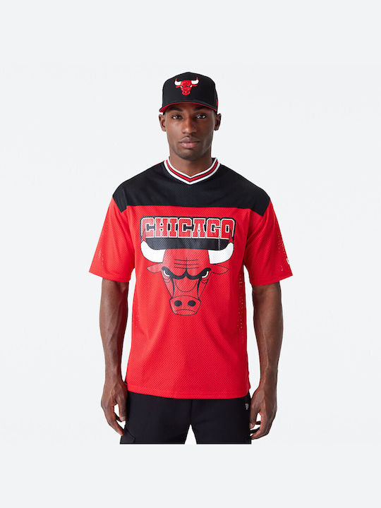 New Era Chicago Bărbați T-shirt Sportiv cu Mânecă Scurtă Red