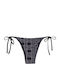 Bikini Slip με Κορδονάκια Black