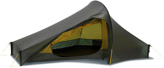 Nordisk Nordisk Tunnel Camping Tent Green with Double Cloth 3 Seasons for 2 People 41x12cm