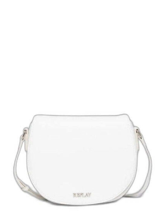 Replay Din piele Geantă de damă Crossbody Albă