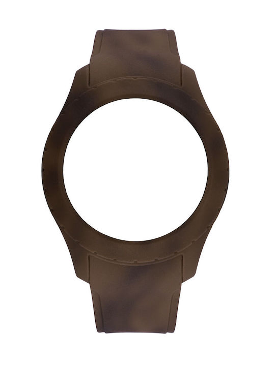 WATX & CO Καουτσούκ Λουράκι Καφέ 49mm