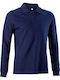 16030 Polo Long Sleeve Blouse Blue