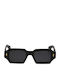 Kyme Damen Sonnenbrille mit Schwarz Kunststoff Gestell und Schwarz Linse KENDRICK 01