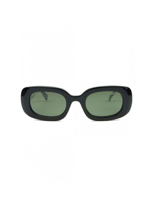 Pepe Jeans Women's Sunglasses with Black Plastic Frame and Green Lens PJ7410-075