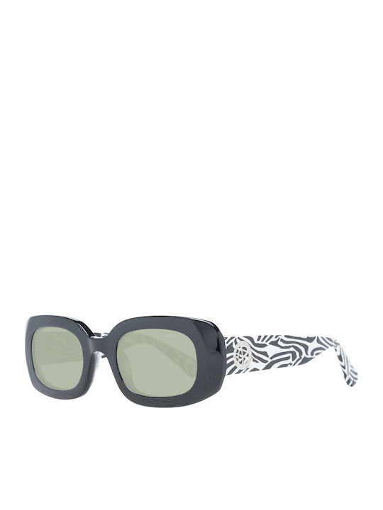Pepe Jeans Women's Sunglasses with Black Plastic Frame and Green Lens PJ7410-075
