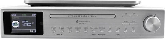 Soundmaster UR2180SI Επιτραπέζιο Ραδιόφωνο DAB+ με Bluetooth και USB Ασημί
