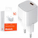 Mcdodo Încărcător Fără Cablu GaN cu Port USB-C 33W Livrarea energiei Albς (CH-0080)