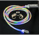 LTC Audio LED USB to Lightning / Type-C / micro USB Cable Μπλε 1m