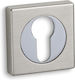 Convex Rosette - Türschild Knopf Matt Nickel Chrom