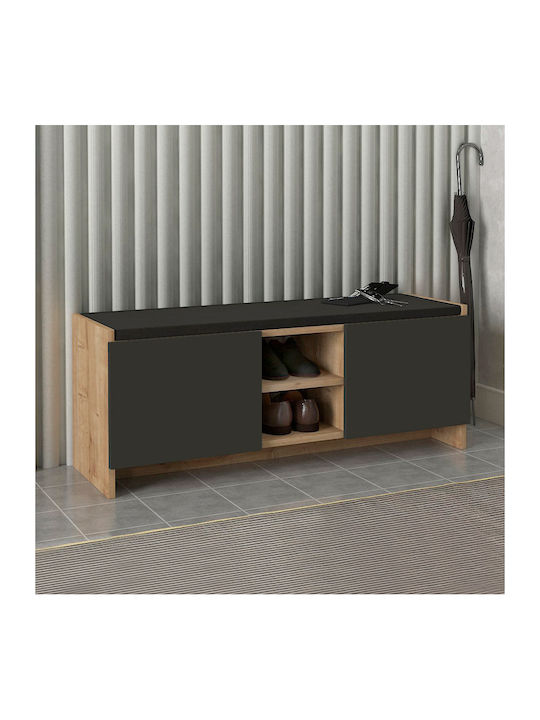 Holz Schuhschrank Verly 110x33.2x43cm