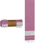 24home.gr Purple Beach Towel 180x90cm