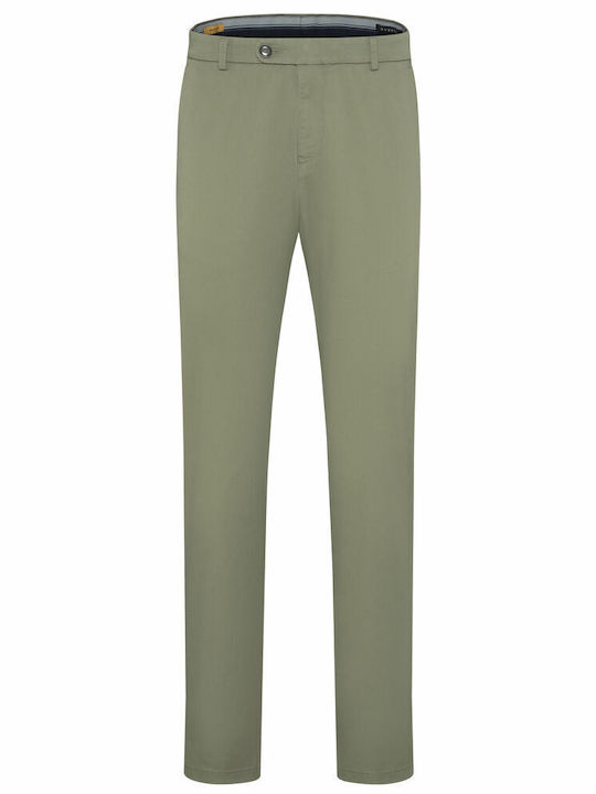 Bugatti Men's Trousers Chino in Straight Line Haki