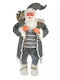 Dekorativer Weihnachtsmann Gray aus Stoff
