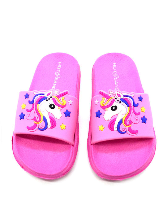 Hot Sand Șlapi pentru copii Roz Unicorn