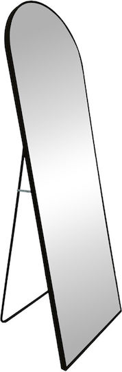 Pakketo Lorens Gewölbter Schwarzer Boden- oder Standspiegel 150x46cm Pakketo Lorens Gewölbter Schwarzer Boden- oder Standspiegel 150x46cm
