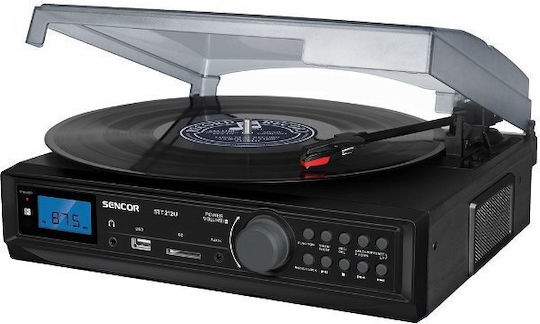 Sencor STT 212U Turntables with Preamp and Built-in Speakers Black