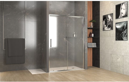 Inter Ceramic Διαχωριστικό Ντουζιέρας με Συρόμενη Πόρτα 120x190cm Chrome Inter Ceramic Διαχωριστικό Ντουζιέρας με Συρόμενη Πόρτα 120x190cm Chrome