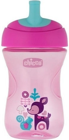 Chicco Εκπαιδευτικό Μπιμπερό Πλαστικό Φούξια για 12m+ 266ml