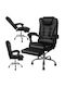 Executive Reclining Office Chair with Fixed Arms Black Malatec