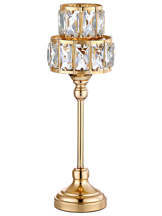 Novaker Nvk24076 Kerzenhalter Aus Metall In Goldener Farbe 42cm