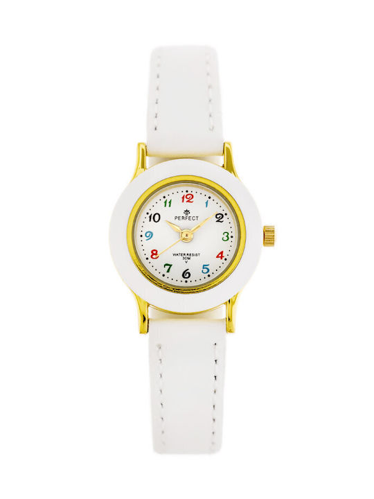 Perfect Kids Analog Watch Communion with Rubber/Plastic Strap White