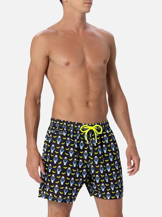 Lightning Bat O'clock Men's Swimwear Shorts Black