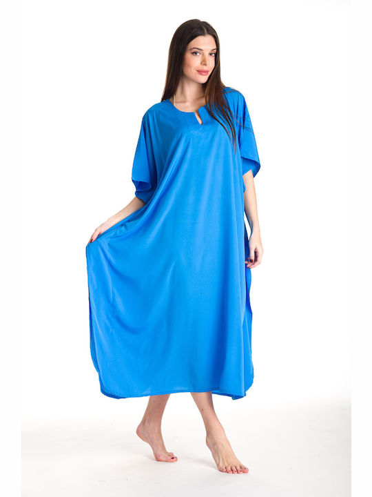 Rima Beachwear Damen Kaftan Strand Blau