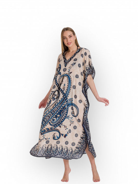 Rima Beachwear Feminin Caftan de Plajă Albastru