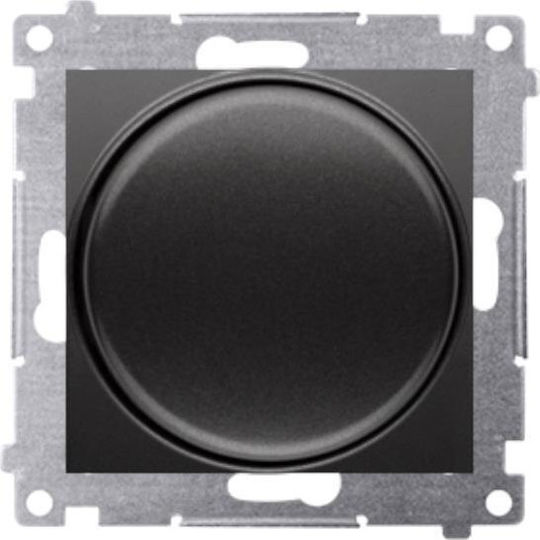 Kontakt-Simon Comutator Cu Variator Încastrat Fără Ramă LED Rotativ 250W În Culoare Neagră