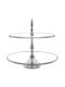 Iliadis Glass Dessert Tower Stand with 2 Tiers Silver Ø40cmxY38cm 38x35x38cm