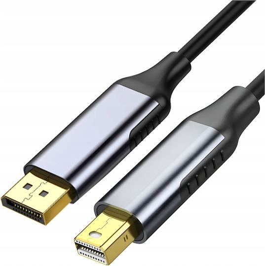 CO2-0019 Кабел DisplayPort Мъжки - Mini DisplayPort Мъжки 3м Сив