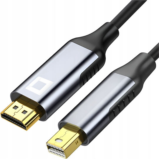 Cable mini DisplayPort male - HDMI male 2m Γκρι (CO2-0031)