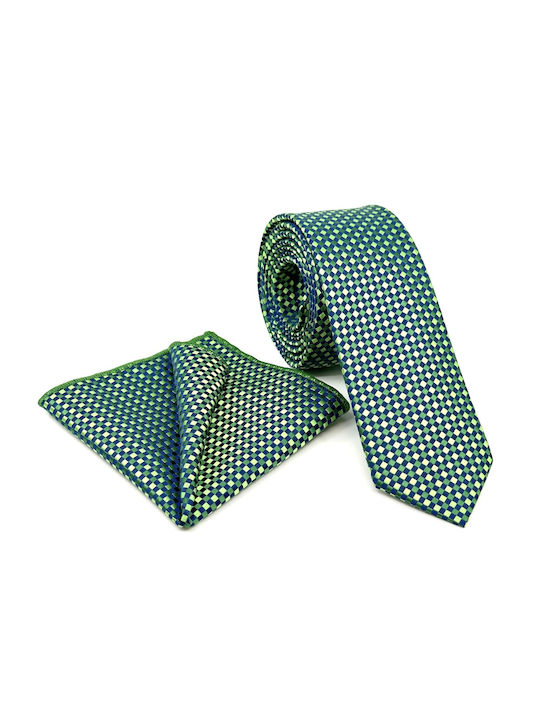 Legend Accessories Men's Tie Set Printed in Green Color