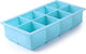 Ibili Eiswürfelform Würfel aus Silikon 8 Plätze Blau