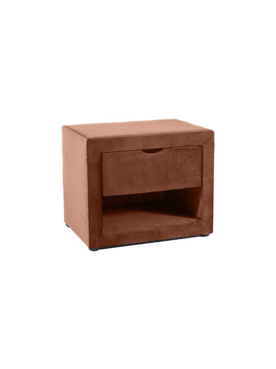 Wooden Kids Bedside Table Brown 52x41x54cm