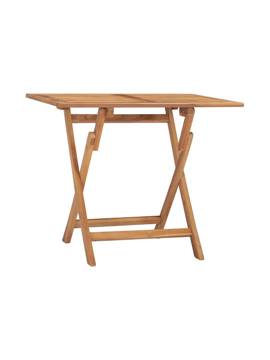 Tisch Zusammenklappbar Solid Wood Teak Massif 90x60x75cm