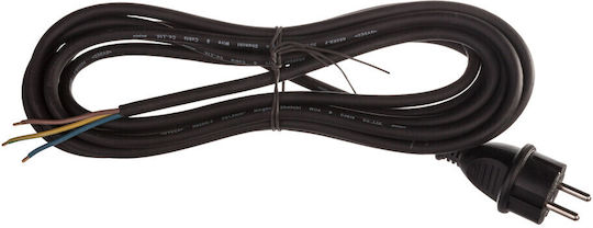 Emos Netzkabel Typ H05RR-F mit Kabeleigenschaften 3x1mm² in Schwarz Farbe 5m