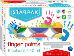 Starpak Σετ 6 Δακτυλομπογιές 40ml