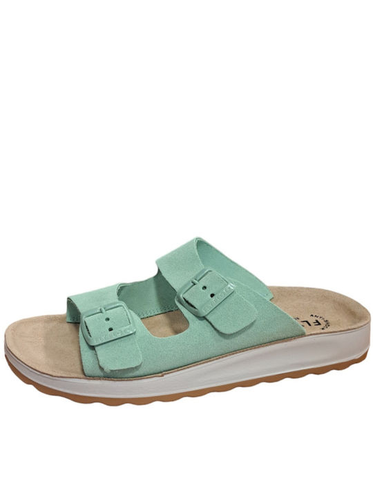 Fly Flot Women's Flat Sandals in Green Color