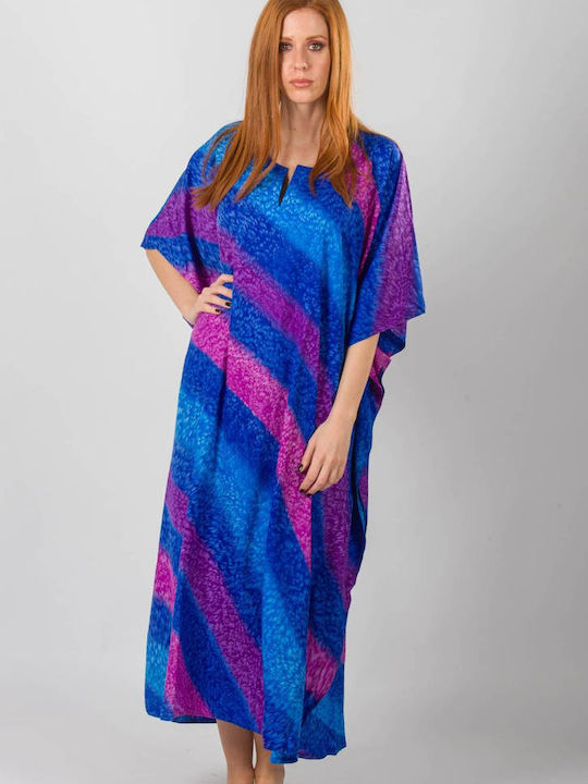 Rima Beachwear Damen Kaftan Strand Blue