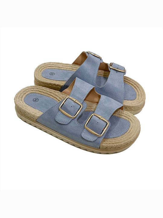 Ustyle Synthetic Leather Women's Sandals Blue