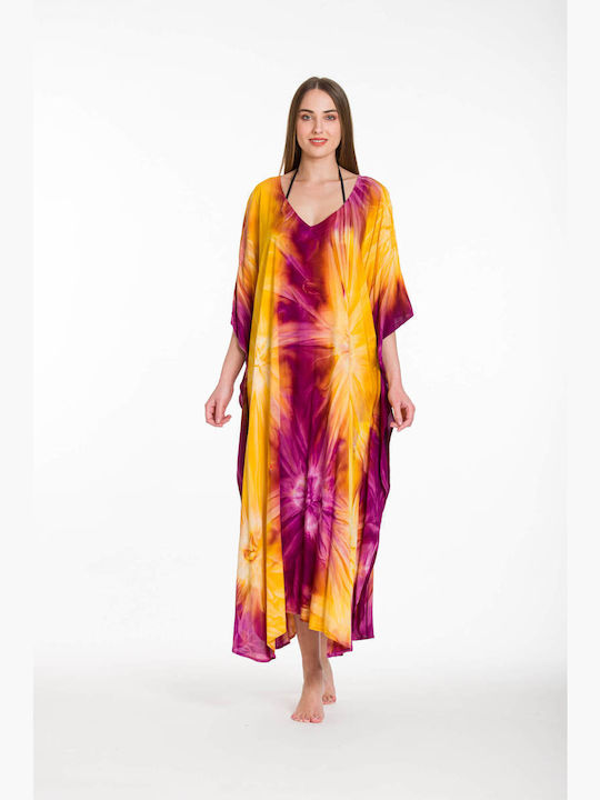 Rima Beachwear Damen Kaftan Strand Yellow