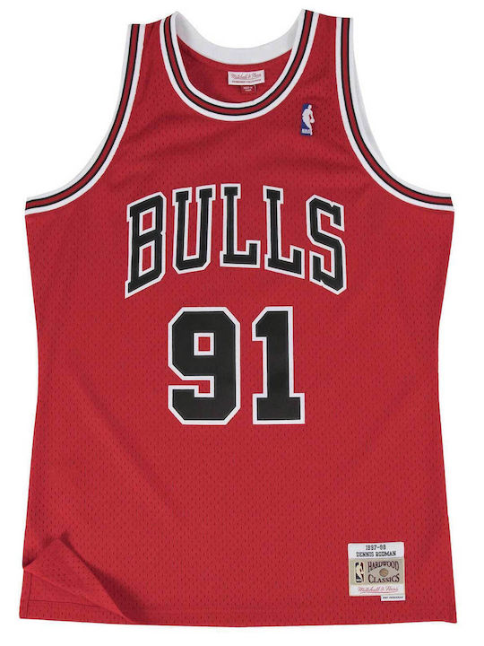 Chicago Bulls Dennis Rodman Мъжки Тениска Вид Баскетбол
