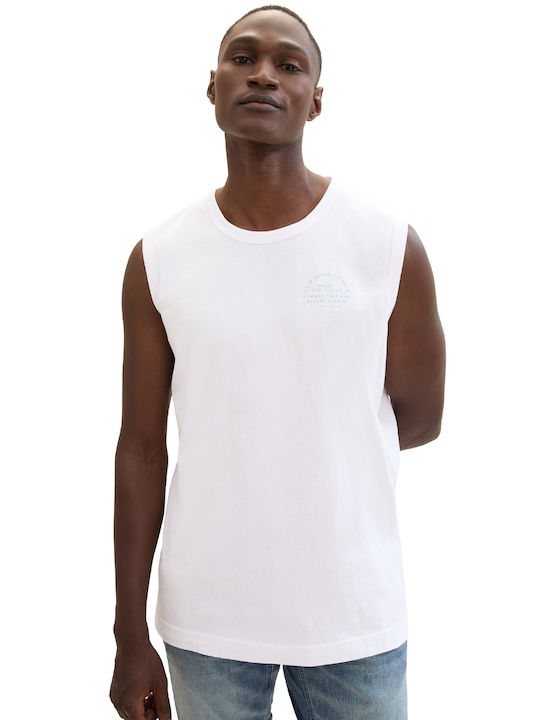 Tom Tailor Ανδρikh Ανδρική Μπλούζα Αμάνικη 20000/white