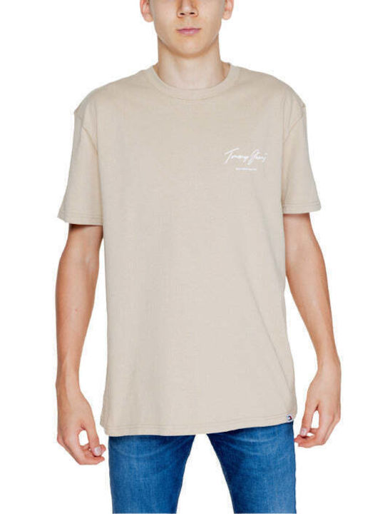 Tommy Hilfiger Herren T-Shirt Kurzarm Gold