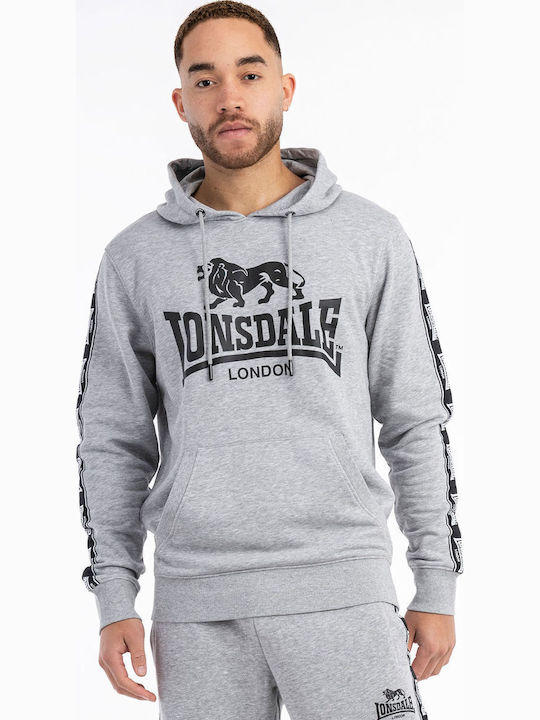 Lonsdale Scousburgh Φούτερ με Κουκούλα Grey/bla...