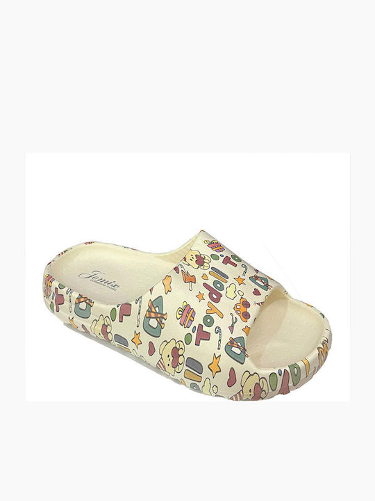 Frauen Flip Flops in Beige Farbe
