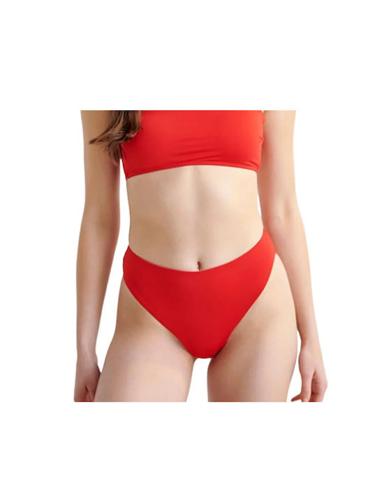 Blu4u Bikini Slip Hohe Taille Red