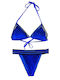 Set Bikini Cu Burete Detașabil Albastru