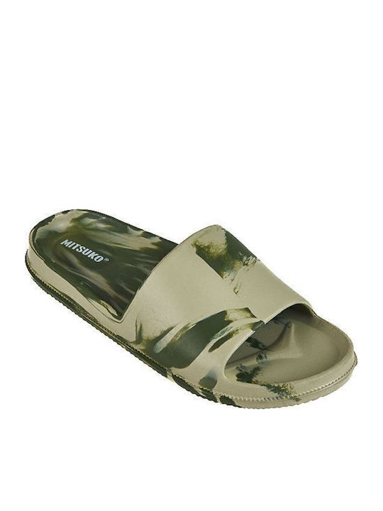 Mitsuko Mitsuko Herren Slides Khaki